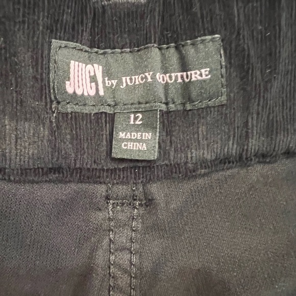 JUICY COUTURE Black Corduroy California Skinny Pull on pants NWT Size 12 - Picture 6 of 9